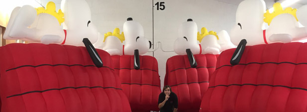 Giant inflatable snoopy house