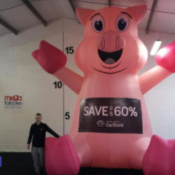 Giant Inflatable Pig with Promotion Sign
