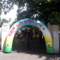 Giant Inflatable Safe in the City