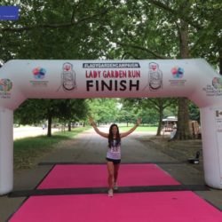 Giant Inflatable Lady Garden Run Finish Arch