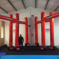 Giant Inflatable Red Rugby Posts