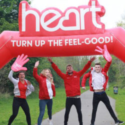 Giant Inflatable Heart Radio Race Arch