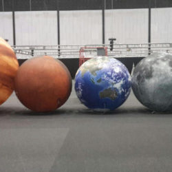 Row Of Inflatable Planets