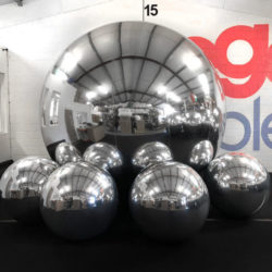 Inflatable Sphere Mirrors Mixed Sizes