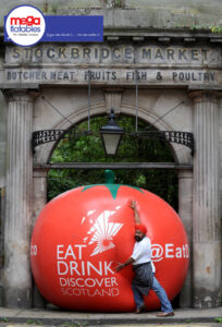 Eat Drink Discover Scotland and our Large Inflatable Tomato