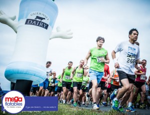 The race starts next to the Large Inflatable Glass