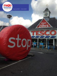 Giant stoptober inflatable sign 