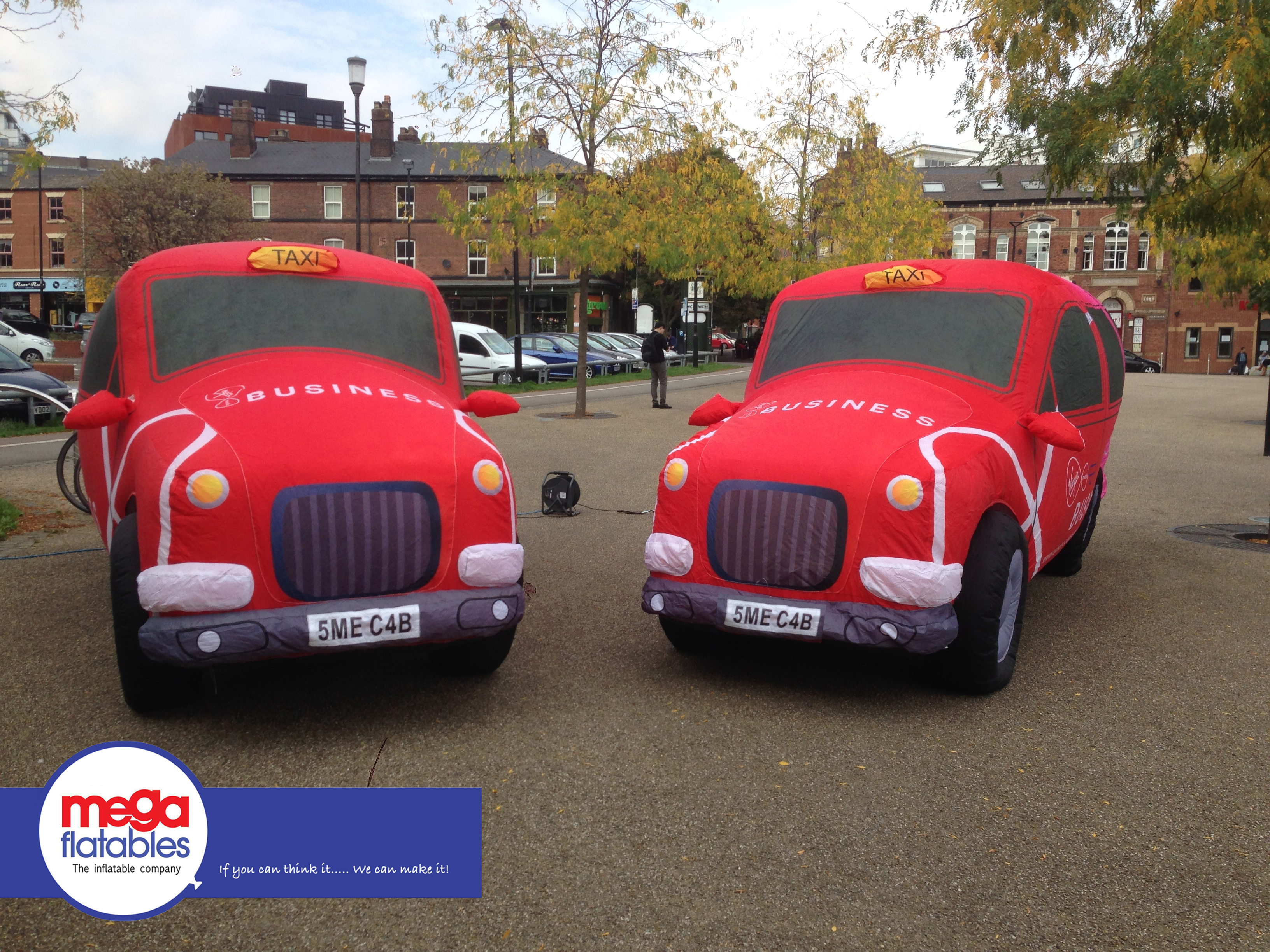 The Virgin Taxis custom inflatable design
