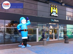 Giant Inflatable Manchester City Santa