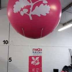 2m sphere with banner