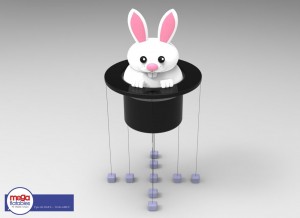 Custom Inflatable Rabbit In The Hat Design