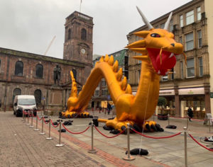 Giant inflatable dragon