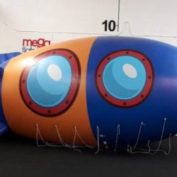 Cartoon Rocket Ship Inflatable Blimp