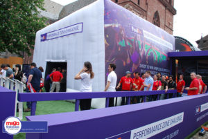 Giant Inflatable FedEX Performance Zone Challenge Cube Inflatable