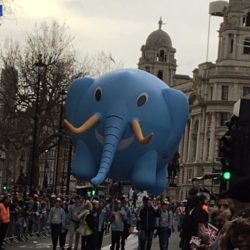 Giant Inflatable Blue Elephant Parade Animal