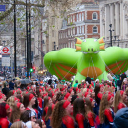 Giant Inflatable Green Dragon within Parade