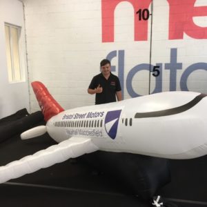 inflatable Bristol Street Motors Plane