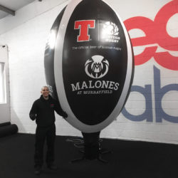 Malones At Murrayfield Inflatable Rugby Ball