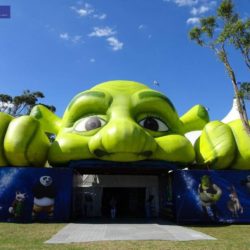 Giant Inflatable Shrek Overlooking Entrance