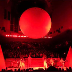 Giant Sphere At Concert Colour Changing