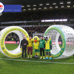 Giant Inflatable Zorb Wheels Norwich Stadium