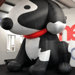 Giant Inflatable Black and White Dog