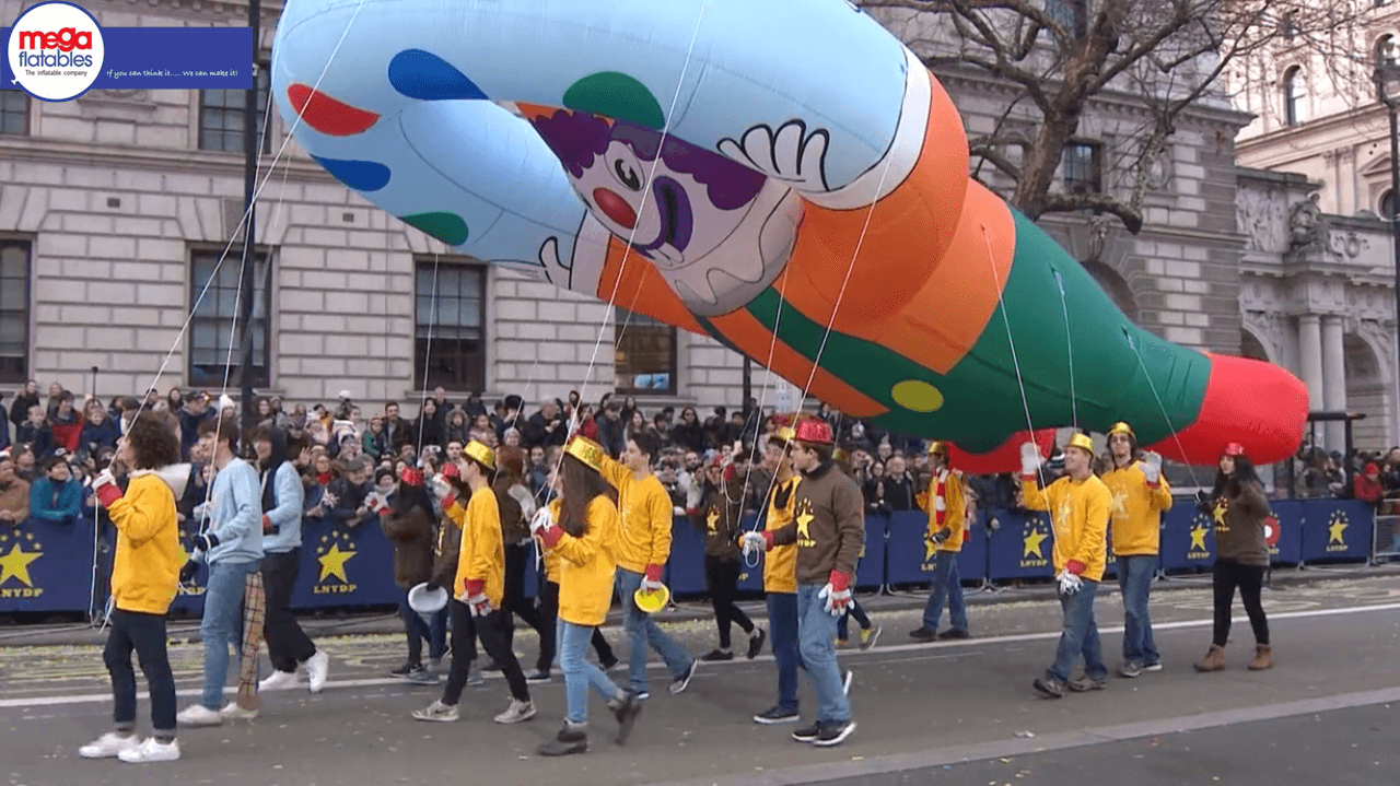 inflatable clown parade