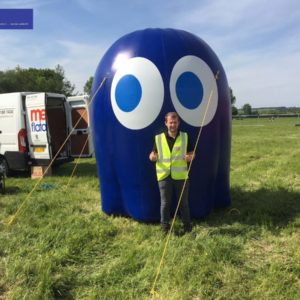 Inflatable Blue Pacman Ghost