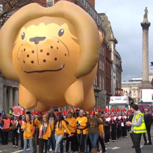 inflatable parade lion
