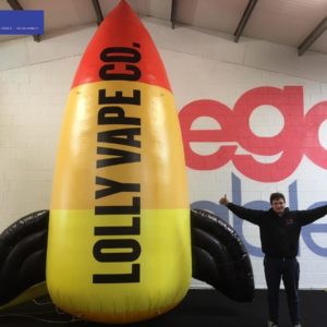 Giant Inflatable Rocket Lolly Vape Co