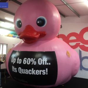 Giant Bespoke Inflatable Pink Duck
