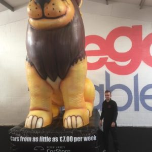 Giant inflatable lion
