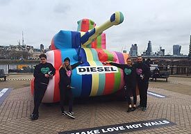 inflatable diesel colour tank