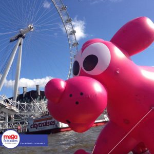Giant Inflatable Pink Dog