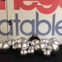 Silver Inflatable Spheres Multi Sizes