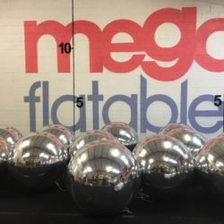 Inflatable Silver Spheres Before Display