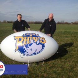 Inflatable Rhinos Rugby Ball