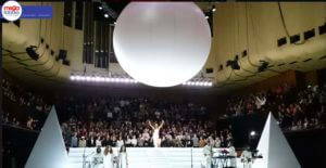 White giant inflatable sphere