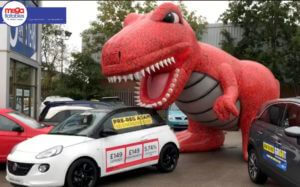 Giant inflatable dinosaur