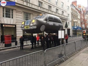 Giant inflatable taxi