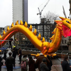 Inflatable Gold Dragon