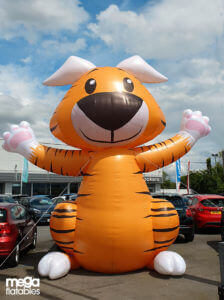 Front View Single Inflatable Tiger