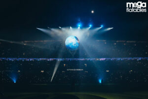 Giant inflatable moon for man city