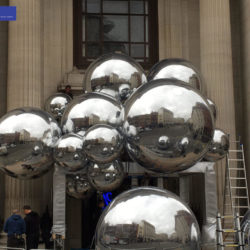 Multiple Inflatable Chrome Spheres