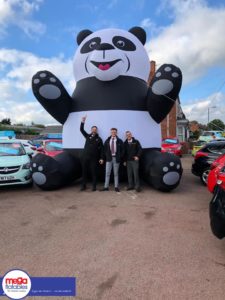 Giant inflatable panda