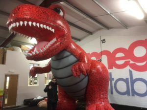 Giant inflatable dinosaur