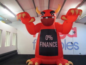 Giant inflatable devil