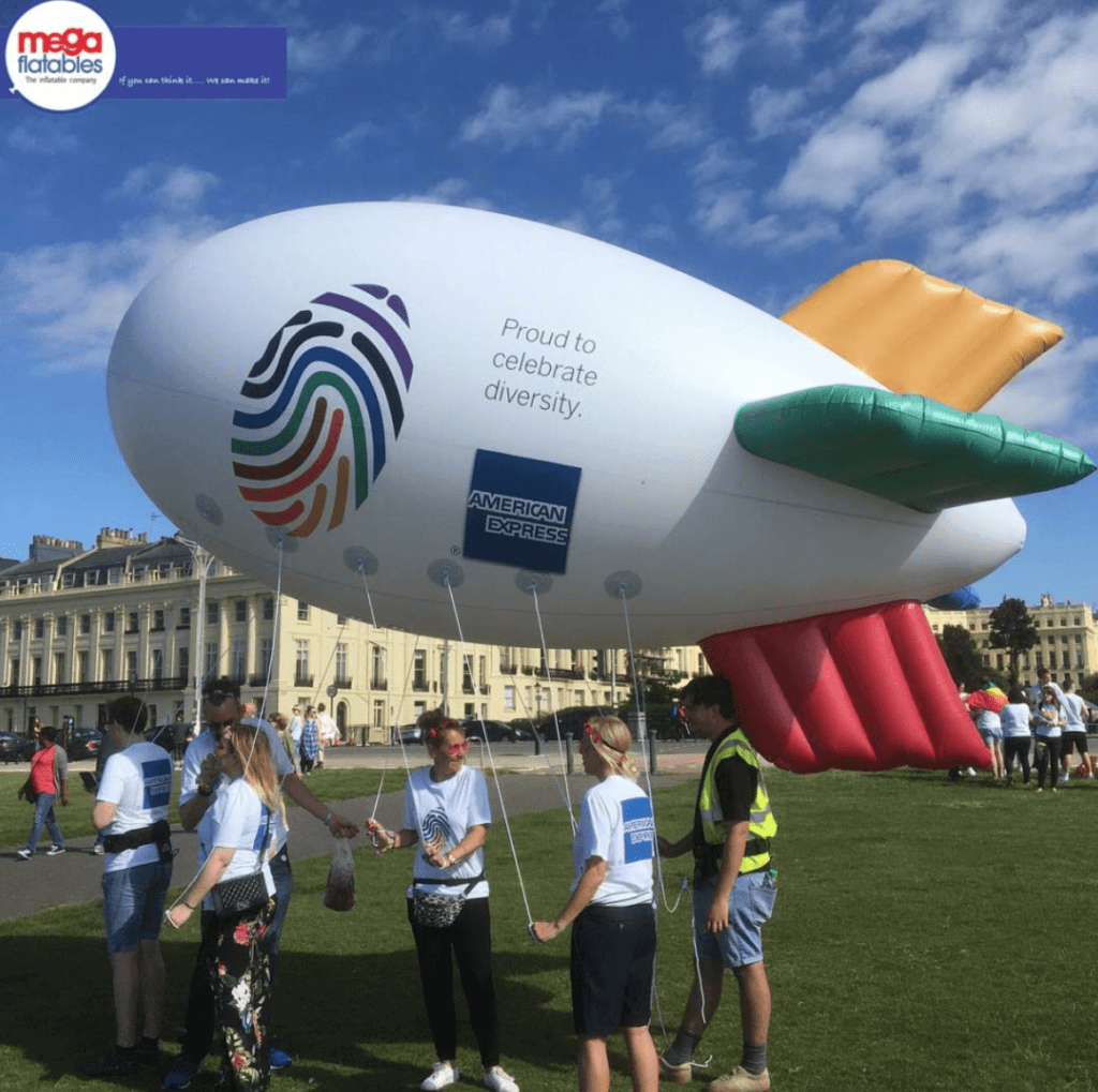 Giant inflatable blimp