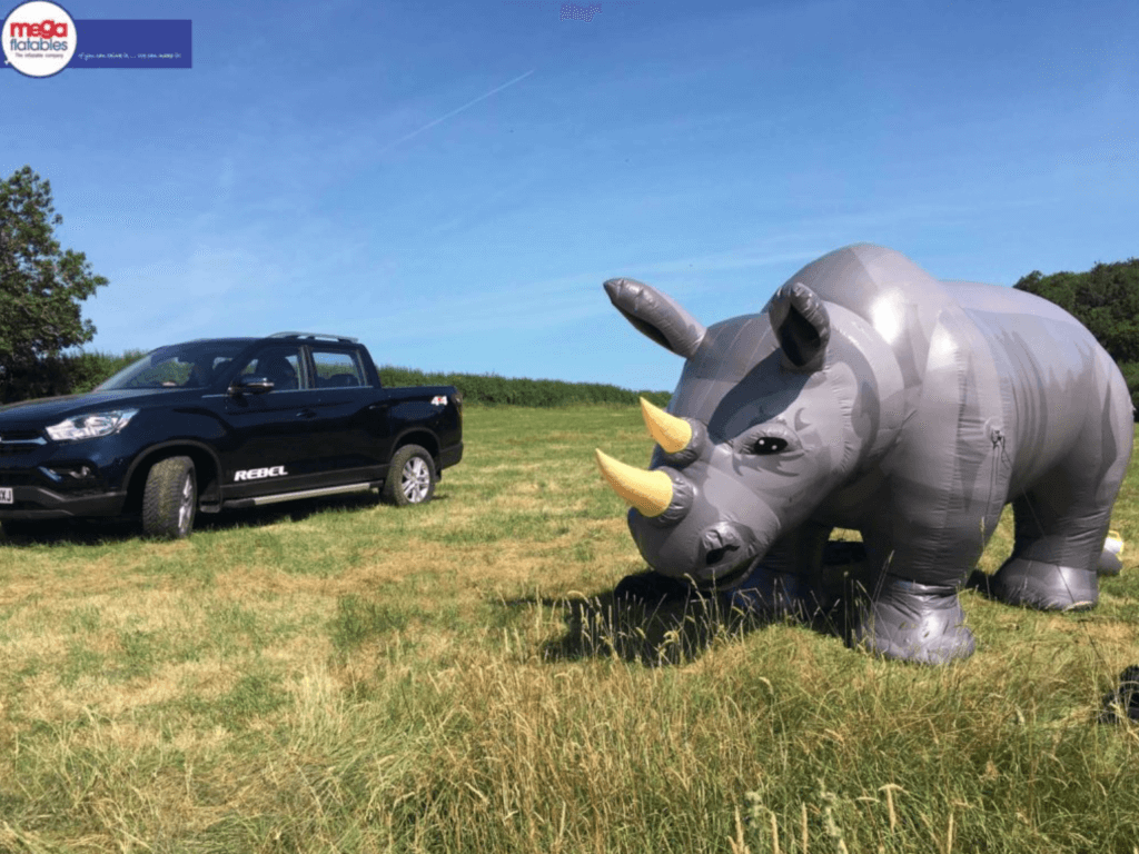 Giant inflatable rhino