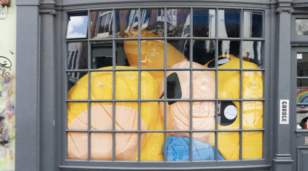 inflatable duck in a shop